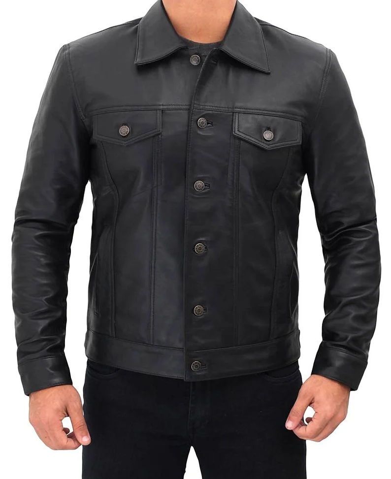 Premium Men's Leather Jacket – Timeless Style & Durability