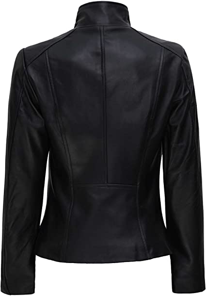 Chic Women's Leather Jacket – Elegant, Bold & Timeless