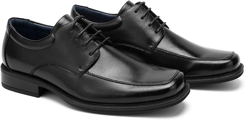 Men’s Black Leather Formal Lace-Up Shoes – Classic Office Dress Shoes