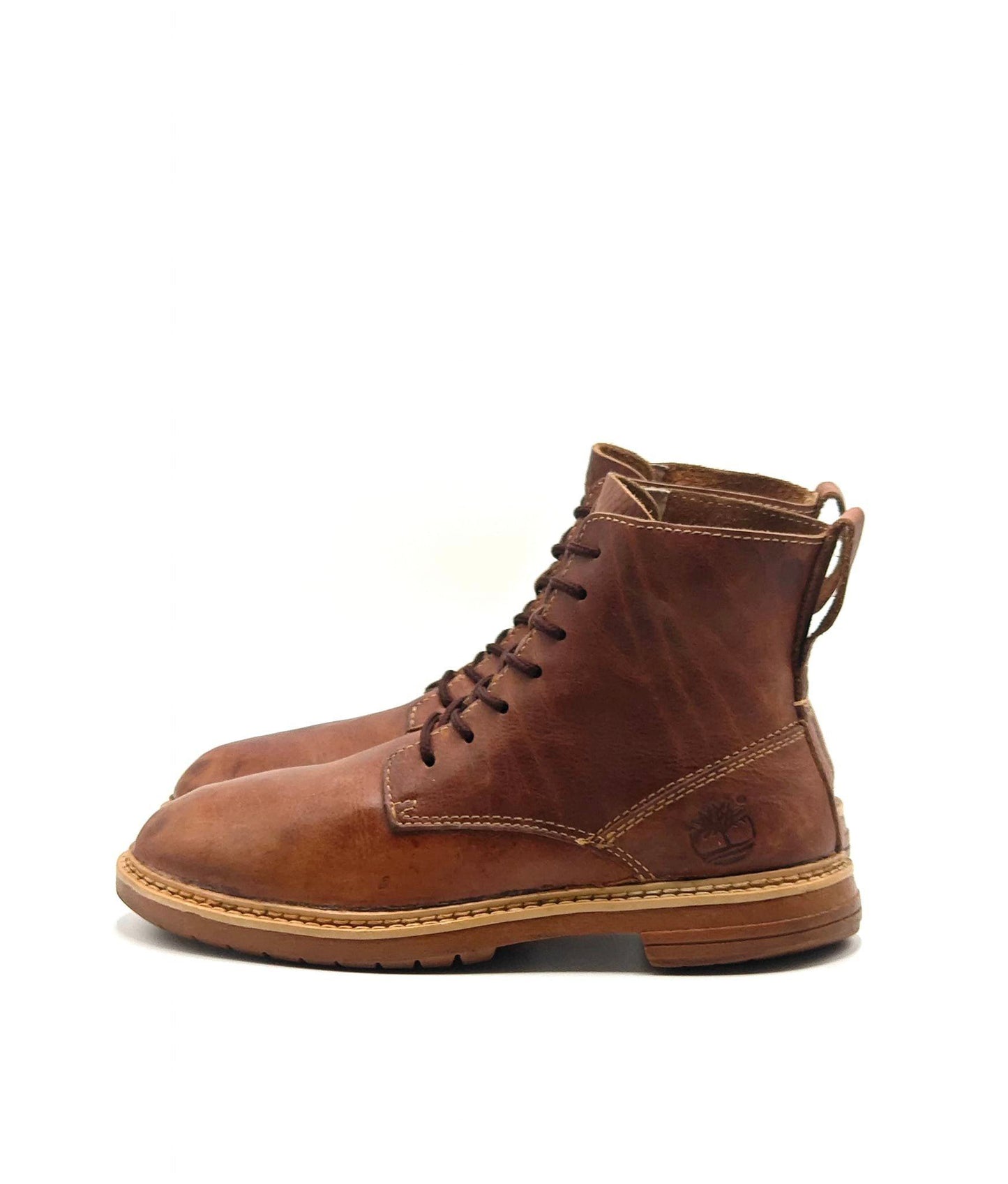 Men’s Brown Leather Lace-Up Boots – Rugged Casual & Outdoor Footwear