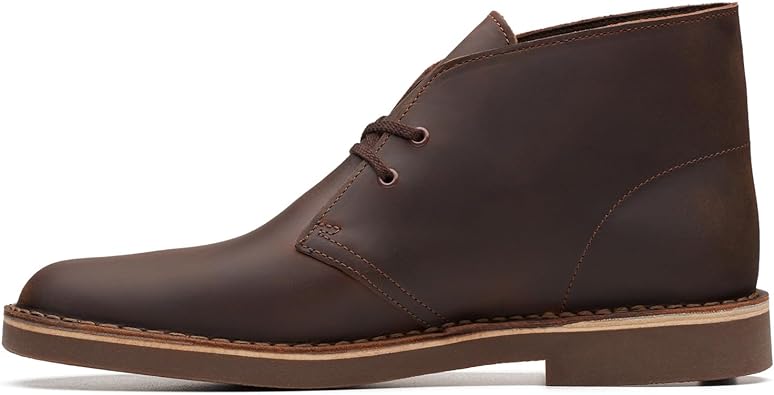 Men’s Brown Leather Chukka Boots – Classic Casual Lace-Up Desert Boots