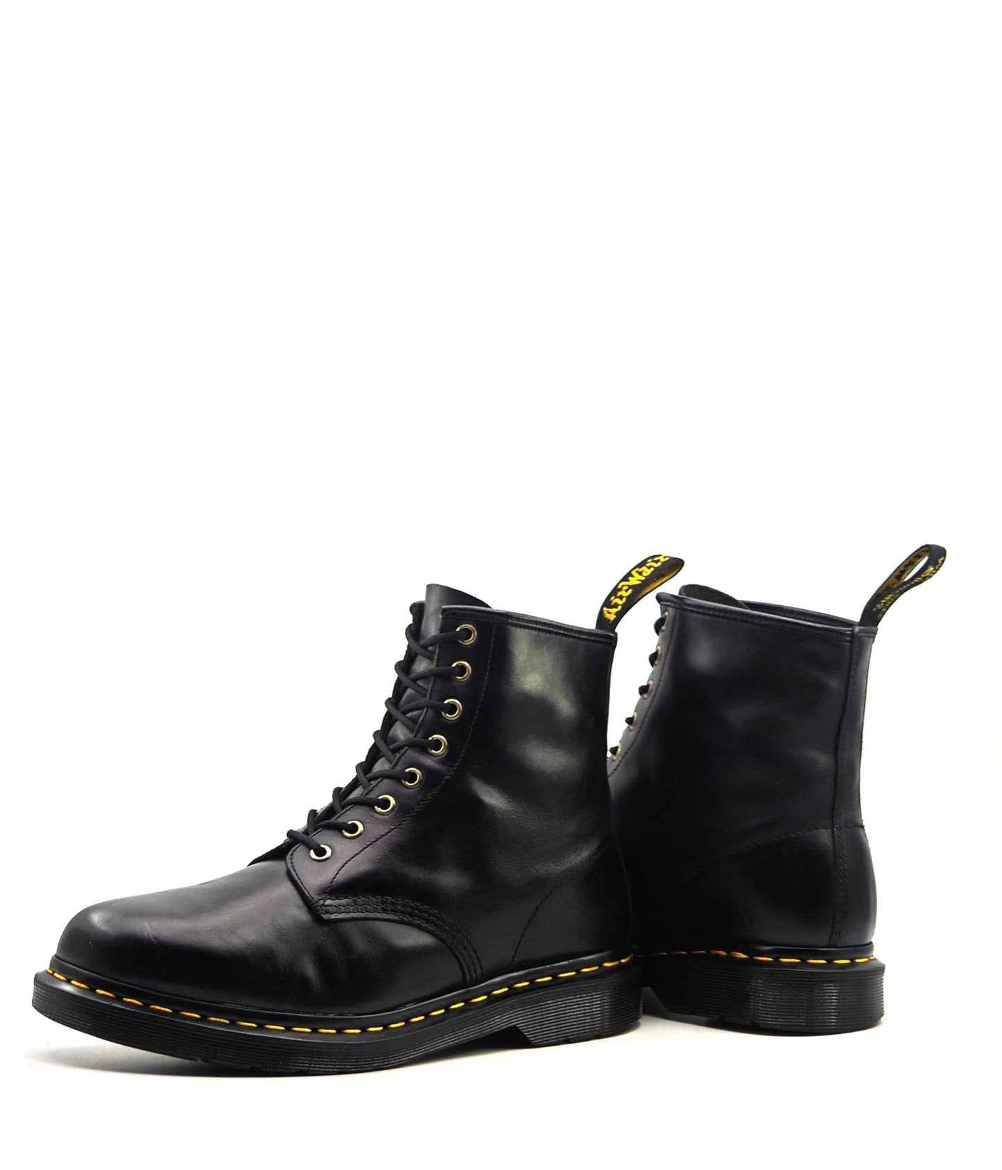 Men’s Black Leather Combat Boots – Classic Lace-Up Punk Style Boots