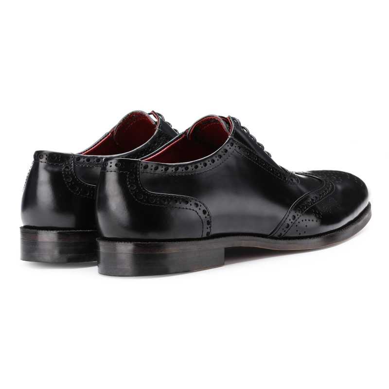 Handmade Black Leather Brogue Oxford Shoes for Men | Formal Wingtip Shoes
