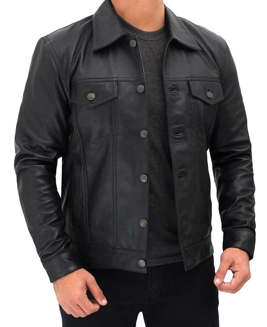 Premium Men's Leather Jacket – Timeless Style & Durability