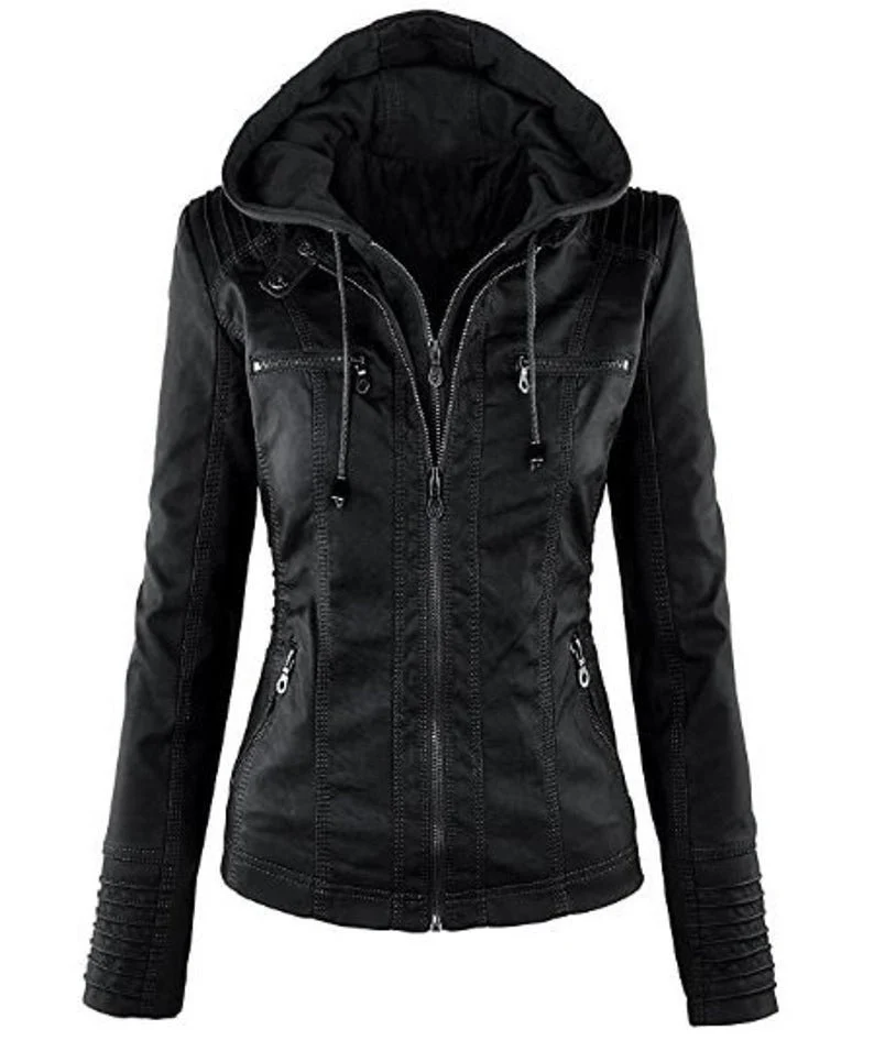 Chic Women's Leather Jacket – Elegant, Bold & Timeless