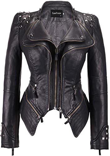 Chic Women's Leather Jacket – Elegant, Bold & Timeless