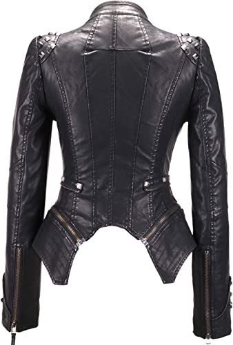 Chic Women's Leather Jacket – Elegant, Bold & Timeless