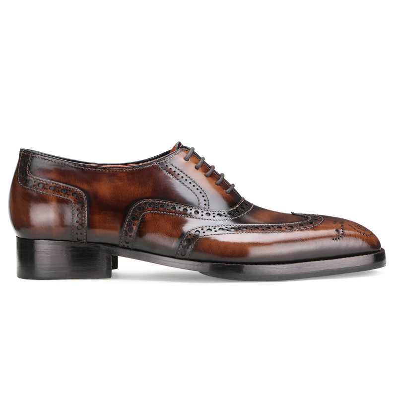 Men’s Brown Leather Brogue Oxford Dress Shoes | Handcrafted Luxury
