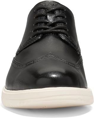 Men’s Black Leather Brogue Oxford Sneakers | Formal Casual Hybrid Shoes