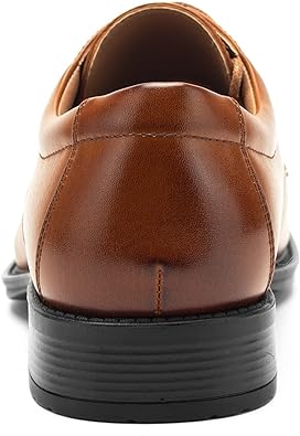 Men’s Tan Leather Formal Lace-Up Shoes – Classic Elegant Office Wear