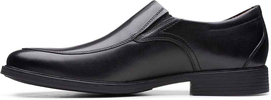 Men’s Black Leather Slip-On Formal Shoes | Classic Comfort & Style
