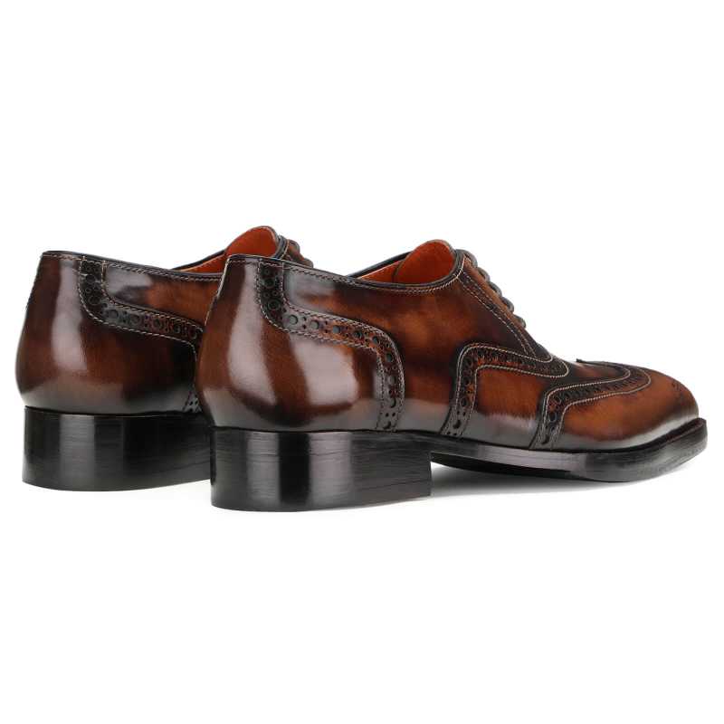 Men’s Brown Leather Brogue Oxford Dress Shoes | Handcrafted Luxury