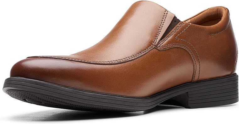 Men’s Tan Leather Slip-On Formal Shoes | Premium Comfort & Style