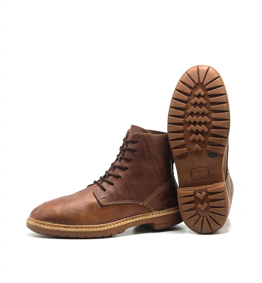 Men’s Brown Leather Lace-Up Boots – Rugged Casual & Outdoor Footwear