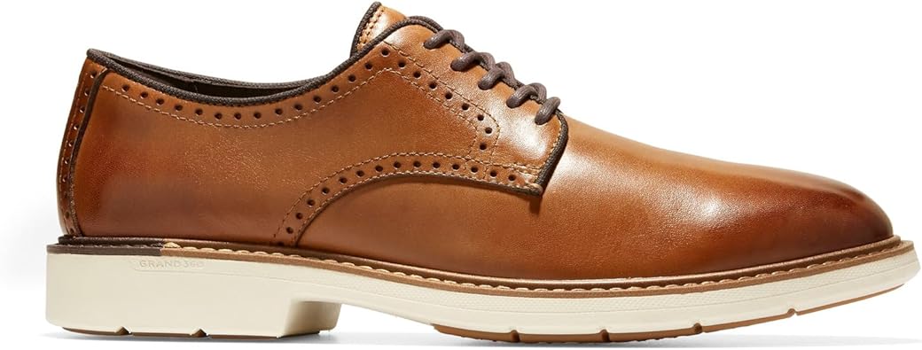 Men’s Tan Leather Derby Formal Shoes | Classic Everyday Comfort