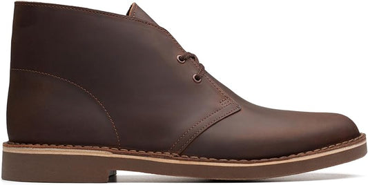 Men’s Brown Leather Chukka Boots – Classic Casual Lace-Up Desert Boots