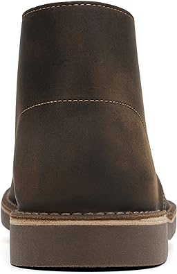 Men’s Brown Leather Chukka Boots – Classic Casual Lace-Up Desert Boots