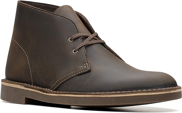 Men’s Brown Leather Chukka Boots – Classic Casual Lace-Up Desert Boots