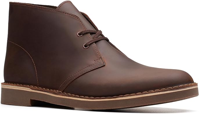 Men’s Brown Leather Chukka Boots – Classic Casual Lace-Up Desert Boots