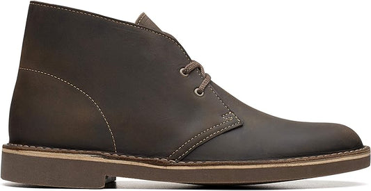 Men’s Brown Leather Chukka Boots – Classic Casual Lace-Up Desert Boots
