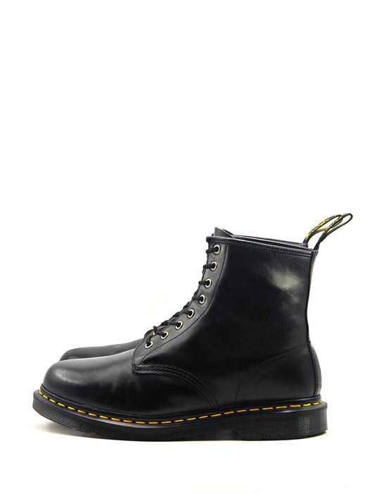 Men’s Black Leather Combat Boots – Classic Lace-Up Punk Style Boots