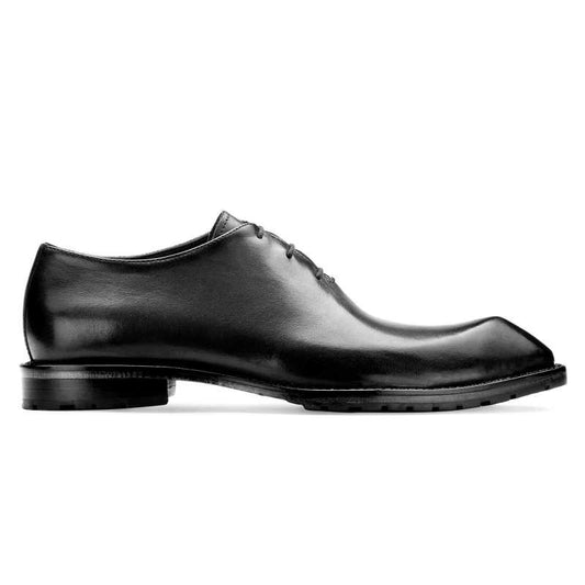 Men’s Black Leather Square-Toe Formal Shoes | Modern Elegant Style