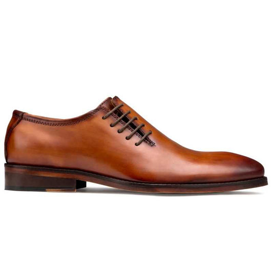Handmade Brown Leather Oxford Shoes | Formal Dress Shoes for Men | Classic Italian Style
