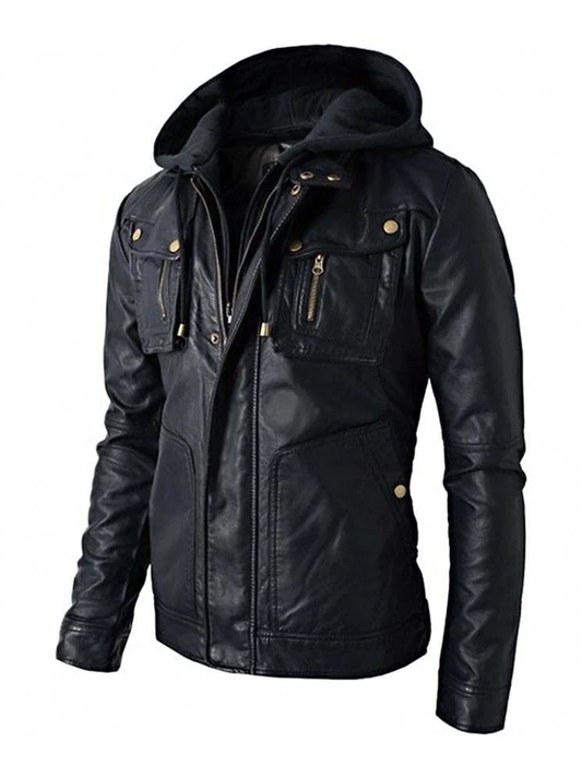 Premium Men's Leather Jacket – Timeless Style & Durability