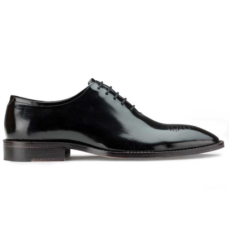 Handmade Black Patent Leather Oxford Shoes for Men | Formal Dress Shoes