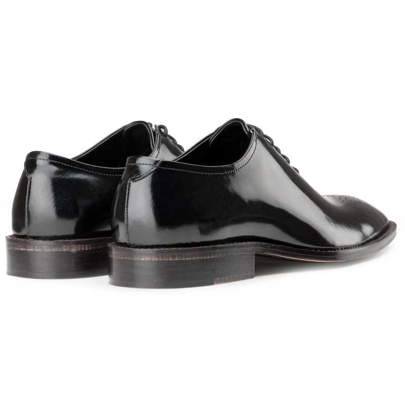 Handmade Black Patent Leather Oxford Shoes for Men | Formal Dress Shoes