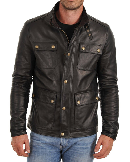Premium Men's Leather Jacket – Timeless Style & Durability