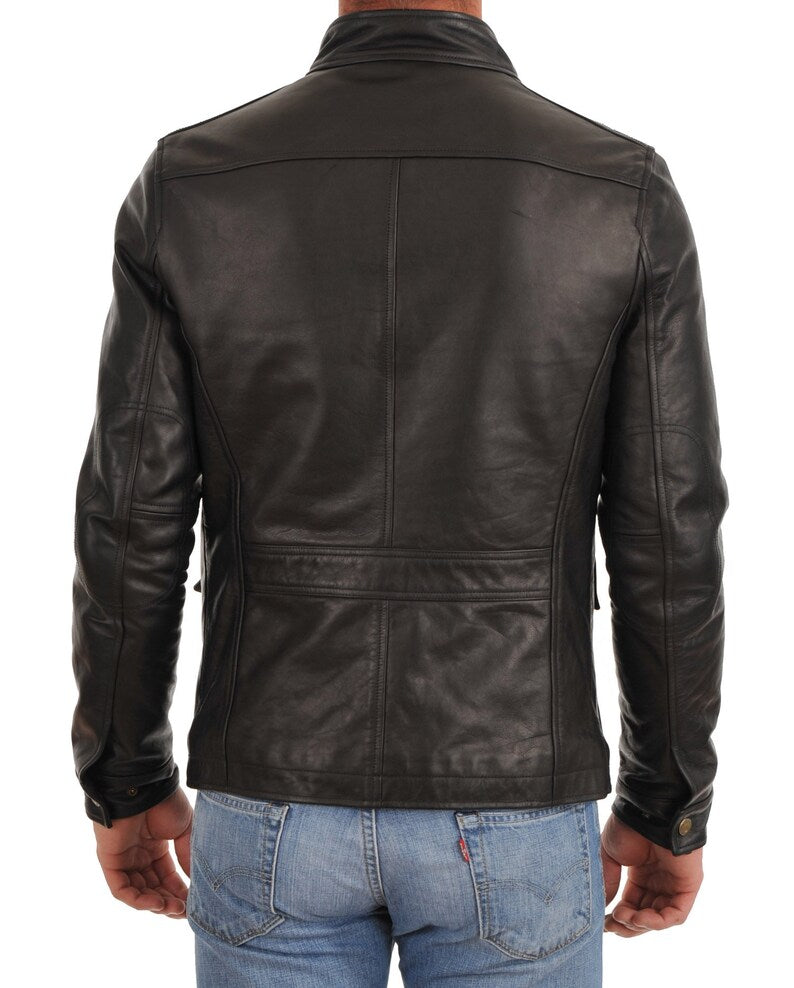 Premium Men's Leather Jacket – Timeless Style & Durability